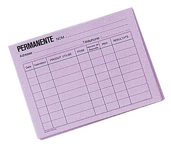 50 Fiches Voor Kleuring En Permanenten Mauve 16X12 Cm - KOOS • alles voor je haar
