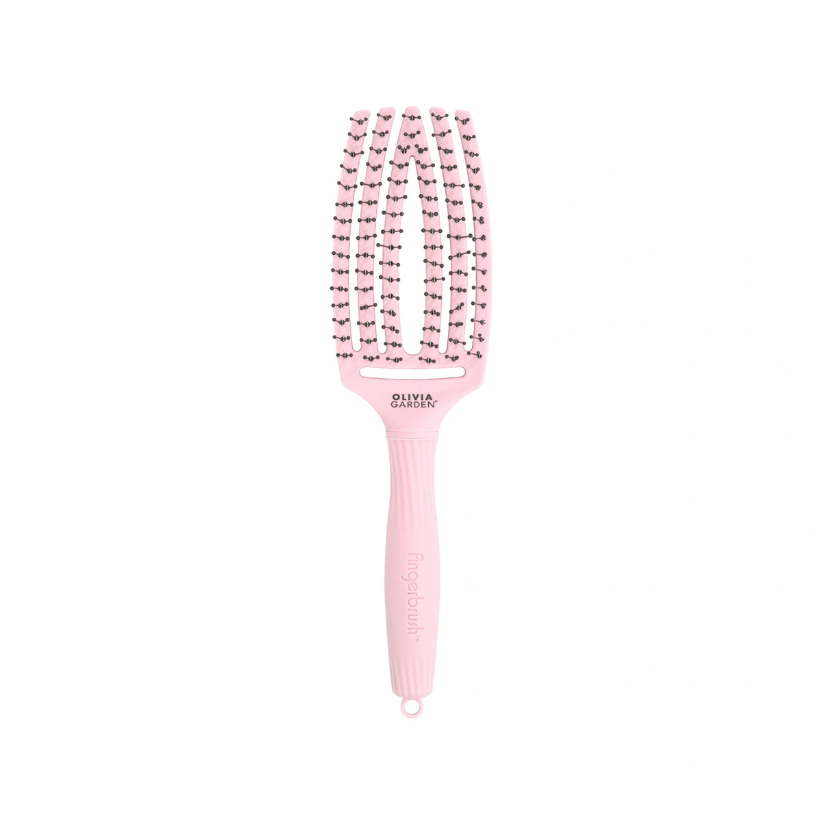 Olivia Garden Fingerbrush M Double Bristles Pastel Pink