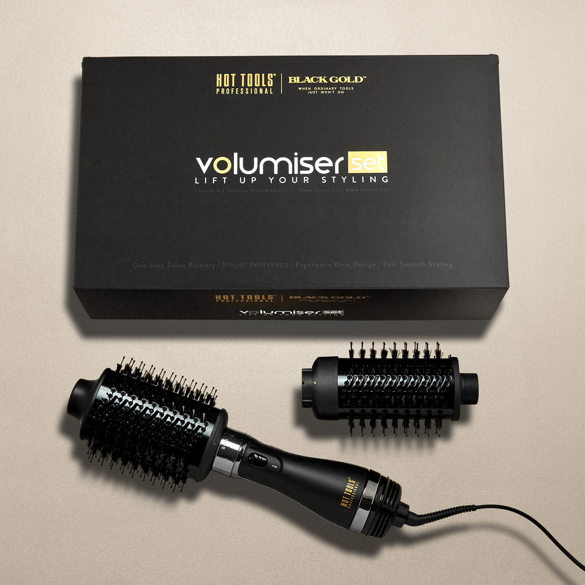 Hot Tools Volumizer Set Schwarz Gold