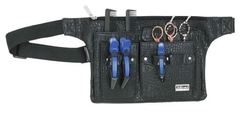 Belt 3 Zwarte Holsterceintuur In Matte Kroko Vr 3 Scharen - KOOS • alles voor je haar