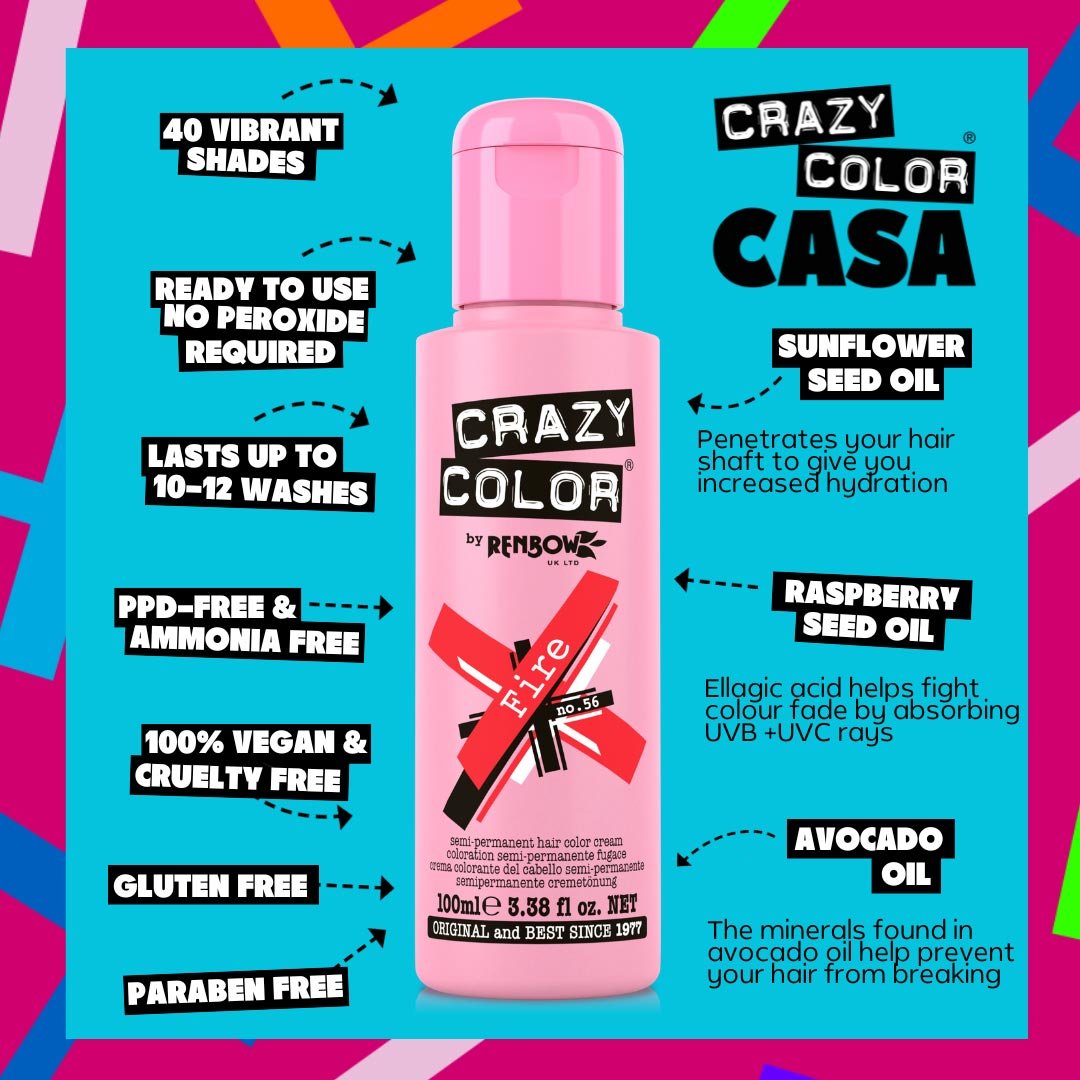 Crazy Color Semi-Permanent Hair Color Cream 100ml - KOOS • alles voor je haar