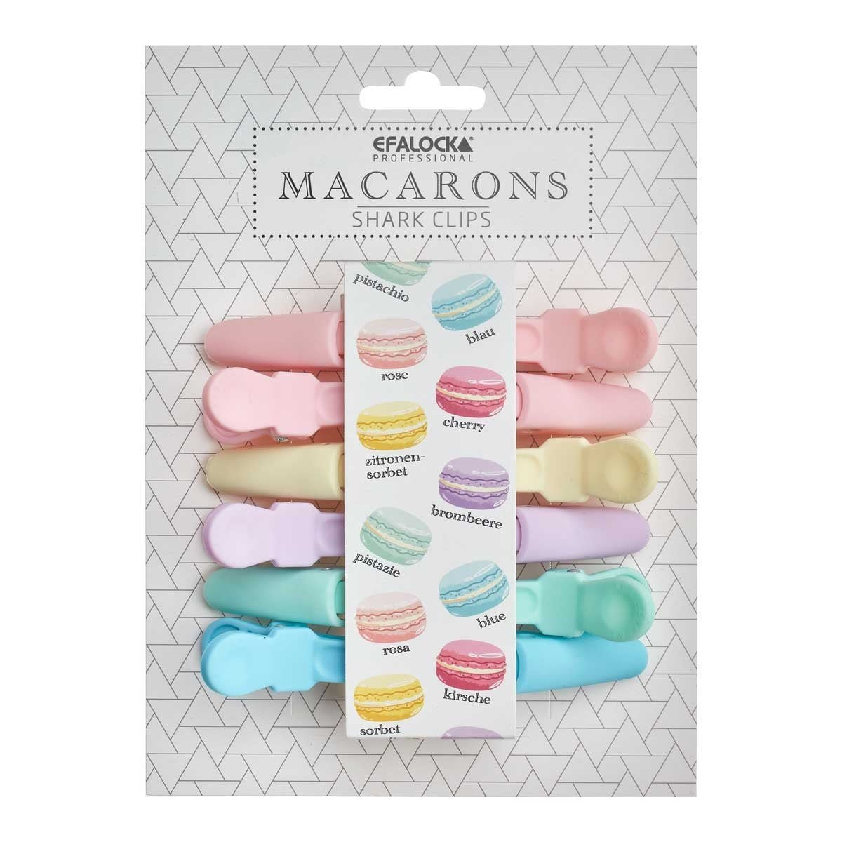 Efalock Macarons Shark Clips Pastel 6st - KOOS • alles voor je haar
