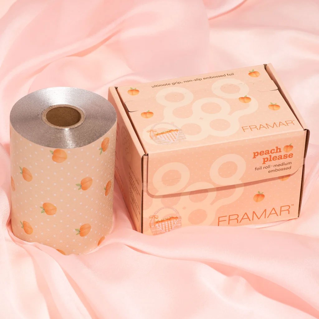 Framar Alufolie Peach Please Embossed 98m - KOOS • alles voor je haar