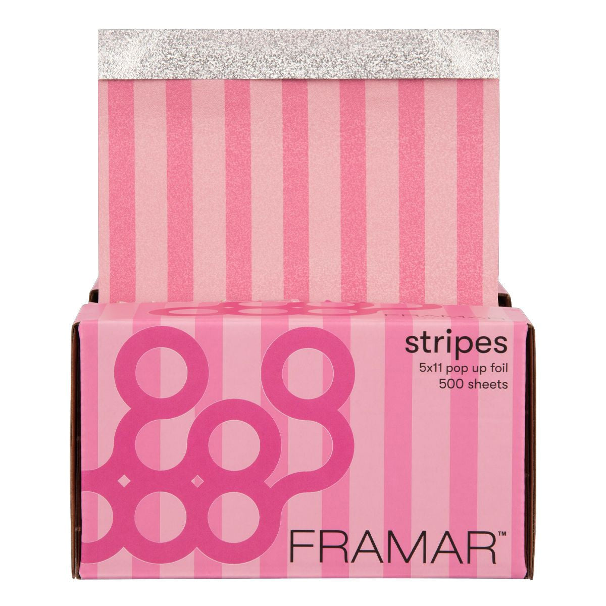 Framar Alufolie Pink Stripes Pop-Up 500st