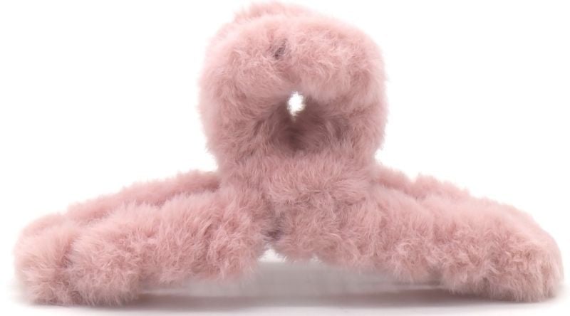 Haarklem fluffy roze 12,5cm - KOOS • alles voor je haar