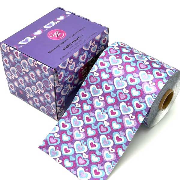 Happy Foils Violet Hearts Embossed Highlight Folie 100m - KOOS • alles voor je haar