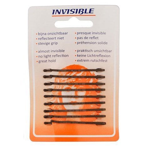 Invisible Haarschuifjes 5cm Kort Bruin - KOOS • alles voor je haar