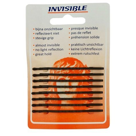Invisible Haarschuifjes 6,5cm Lang Bruin - KOOS • alles voor je haar