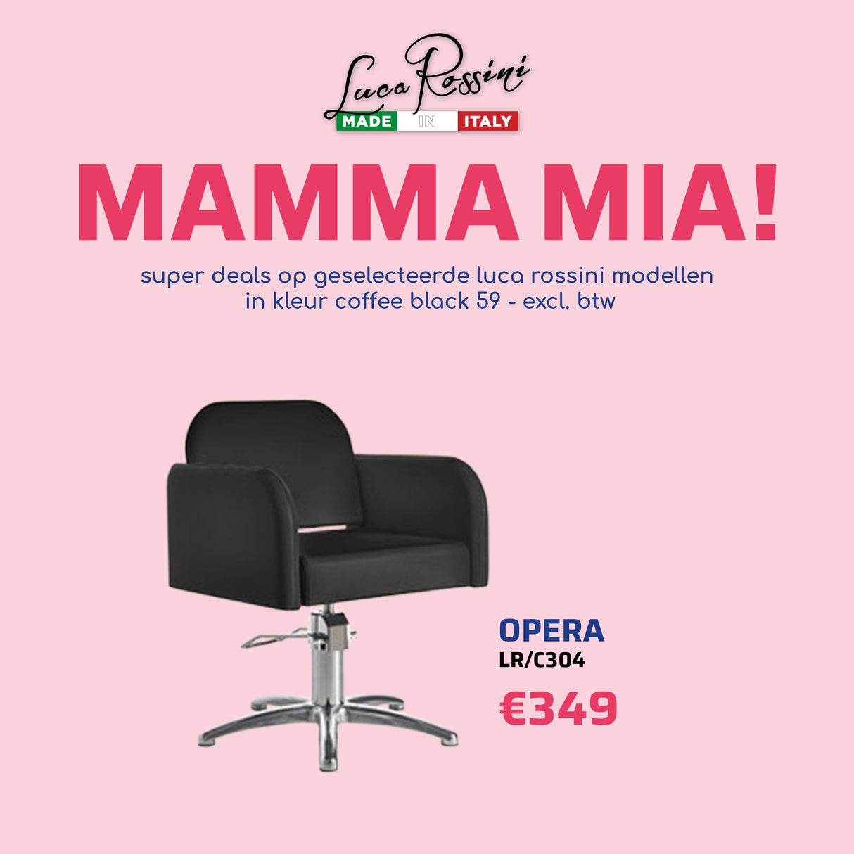 LR Opera Friseurstuhl Schwarz - MAMMA MIA