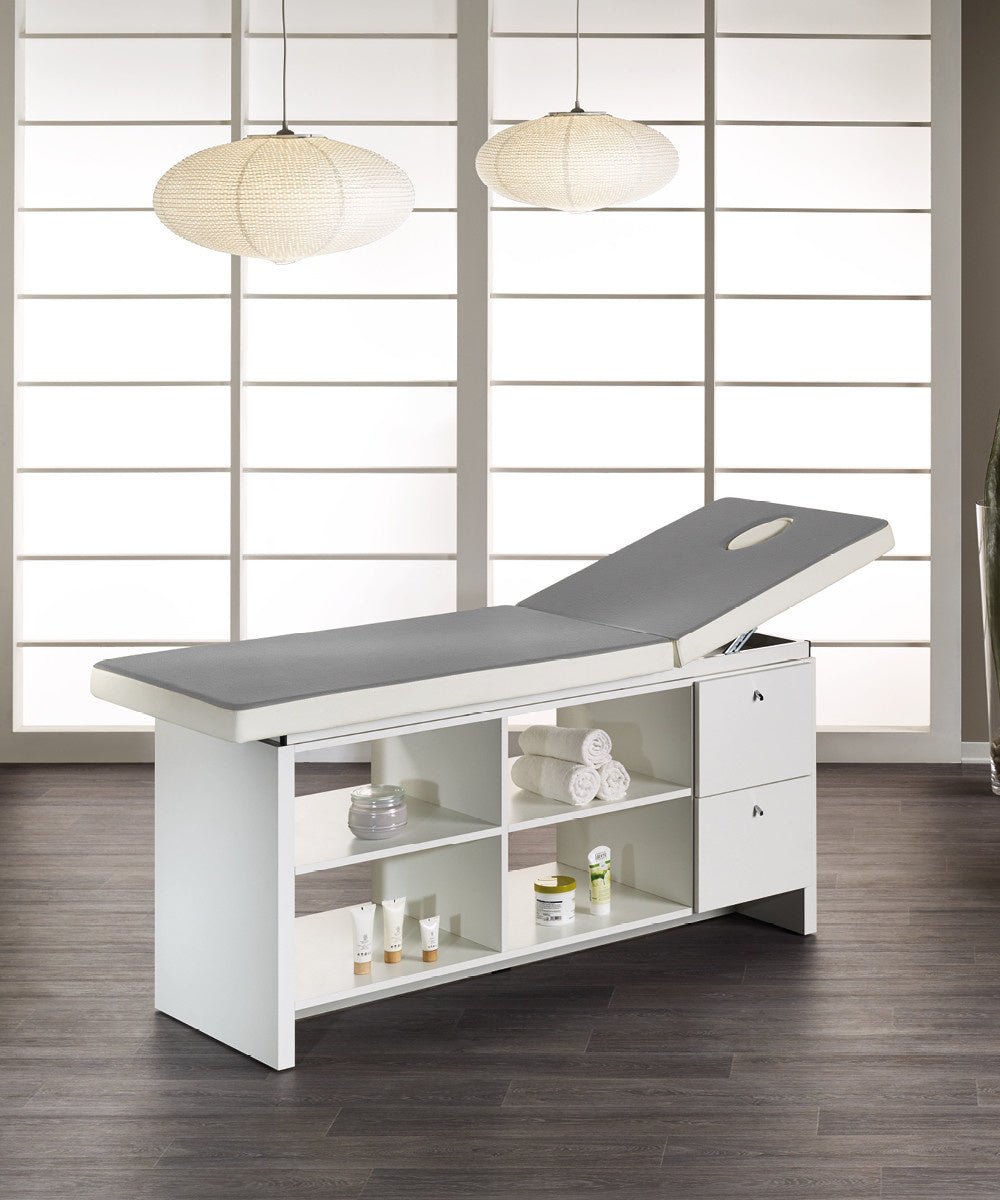 MB Eden Massage Bed White Ash Cabinet - KOOS • alles voor je haar