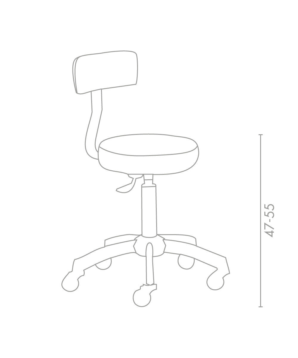 MB Montana Stool With Backrest - Koosvanderbeek.nl - Medical & Beauty - Beautysalon