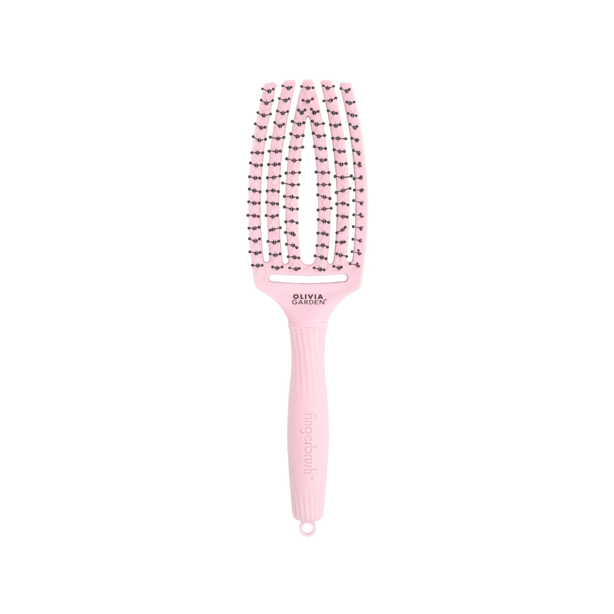 Olivia Garden Fingerbrush M Double Bristles Pastel Pink - KOOS • alles voor je haar