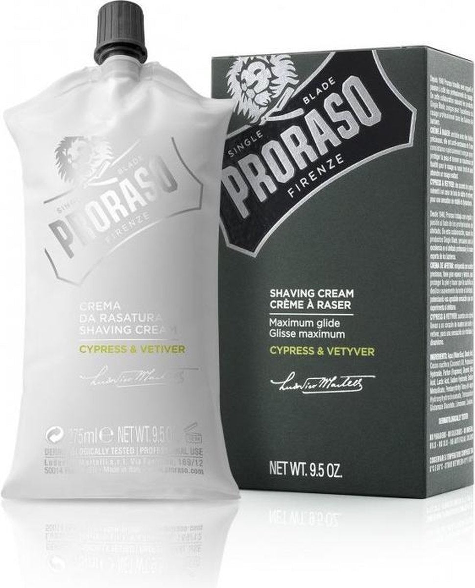 Proraso Cypress & Vetyver Scheercreme 275ml - KOOS • alles voor je haar