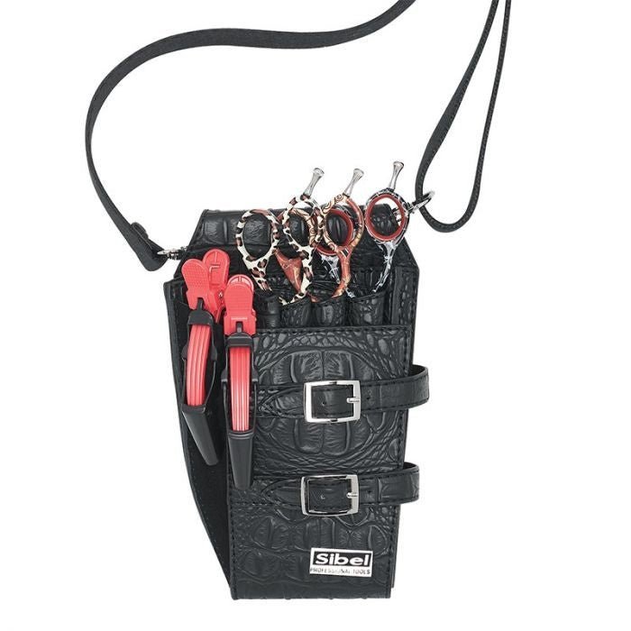 Sibel Boy 4 Zwarte Holster In Matte Kroko Vr 4 Scharen - KOOS • alles voor je haar