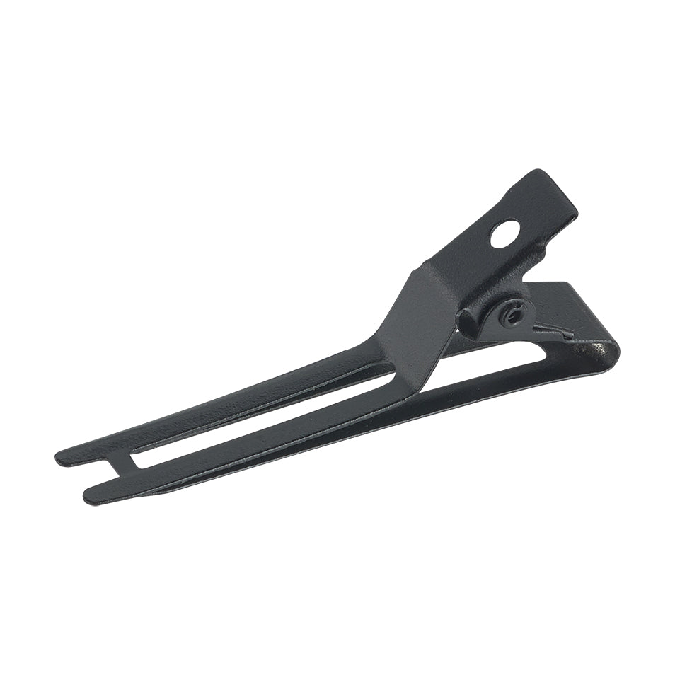 Pince à cheveux Sibel Galvani Water Wave à deux pattes en métal noir, lot de 12