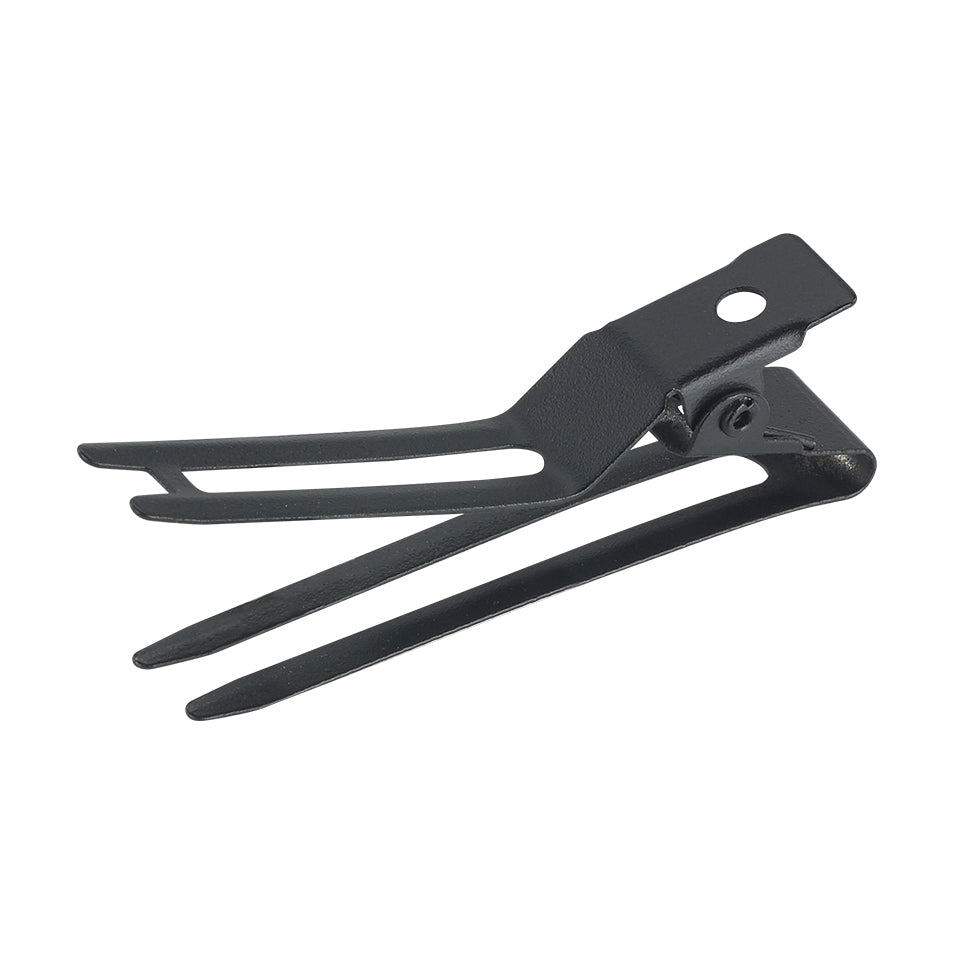 Pince à cheveux Sibel Galvani Water Wave à deux pattes en métal noir, lot de 12