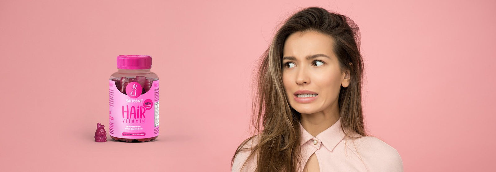 Voorkom haaruitval na corona met Sweet Bunny haarvitamines - KOOS • alles voor je haar
