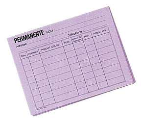 50 Fiches Voor Kleuring En Permanenten Mauve 16X12 Cm - KOOS • alles voor je haar
