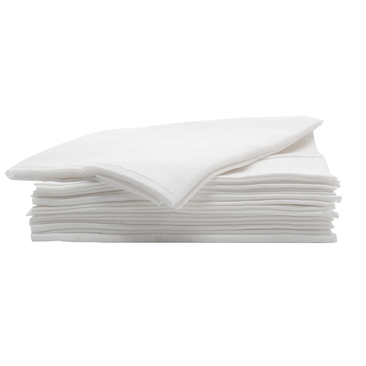 Serviettes jetables absorbantes et séchantes 40 x 80 cm blanches, lot de 50