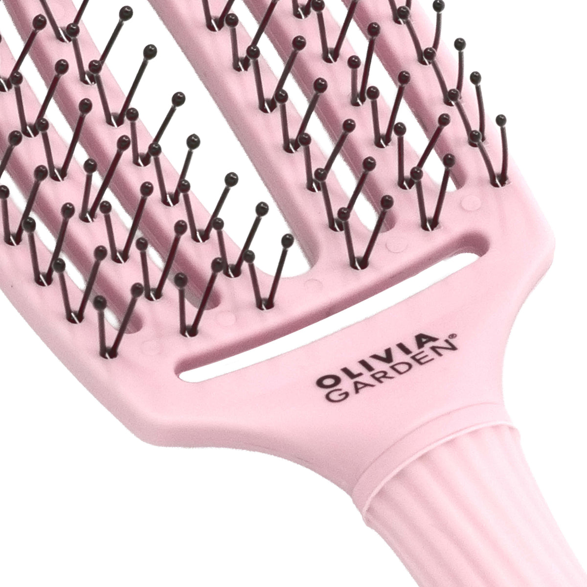 Olivia Garden Fingerbrush M Double Bristles Pastel Pink