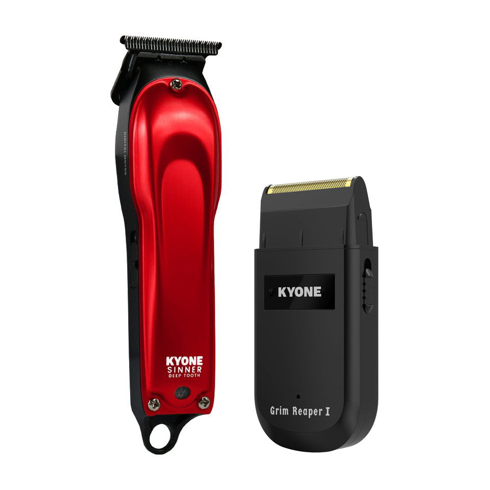 Kyone Set Sinner Tiefenzahntrimmer + gratis Grim Reaper Einzelfolienrasierer