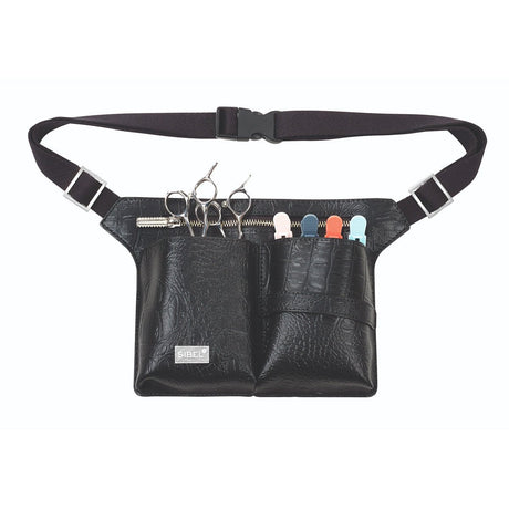 Belt 4 Zwarte Holsterceintuur In Matte Kroko Vr 4 Scharen - KOOS • alles voor je haar