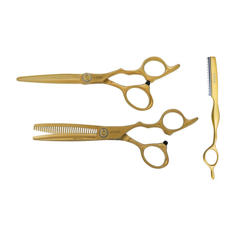 E-Kwip Schaar Set Harmony Mat Goud - KOOS • alles voor je haar