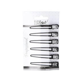 Eurostil Hair Clips Zwart 6st - KOOS • alles voor je haar