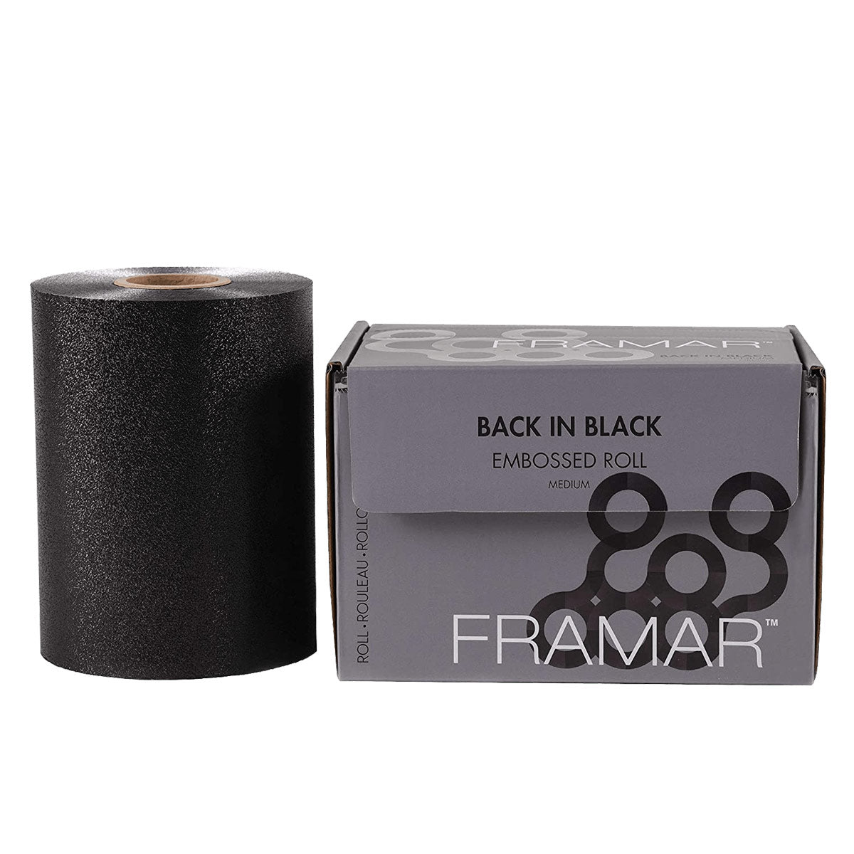 Fil Framar Alufoil Back noir gaufré moyen 100 m