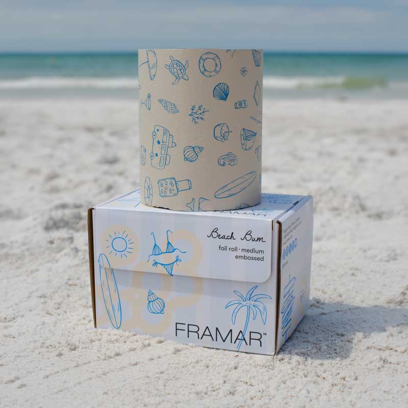 Framar Alufolie Beach Bum Embossed 98m - KOOS • alles voor je haar