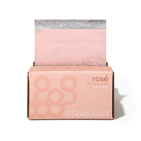 Framar Alufolie Rose Gold Pop-Up Embossed 12x27cm 500st - KOOS • alles voor je haar