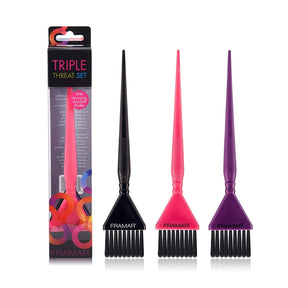Framar Verfkwast Smal Set Triple Threat 3st - KOOS • alles voor je haar