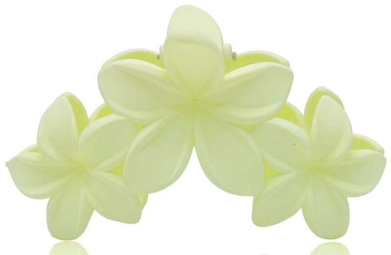 Haarklem flowers creme wit 10cm - KOOS • alles voor je haar