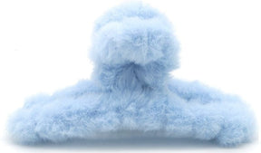 Haarklem fluffy blauw 12,5cm - KOOS • alles voor je haar