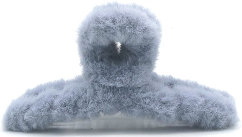 Haarklem fluffy grijs 12,5cm - KOOS • alles voor je haar