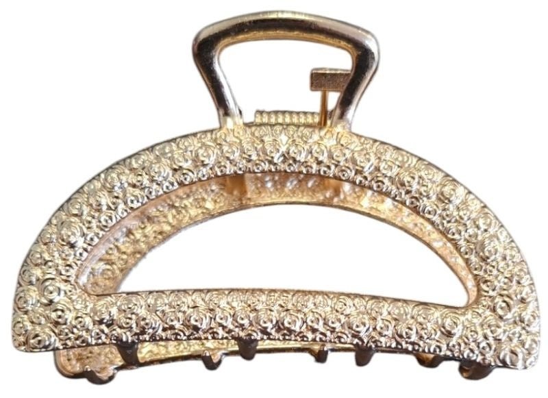 Haarklem metal gold rond 7cm - KOOS • alles voor je haar