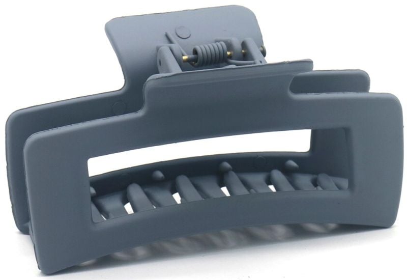 Haarklem open steel grey 8,5cm - KOOS • alles voor je haar