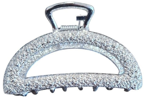 Haarklem rond metal zilver 7cm - KOOS • alles voor je haar