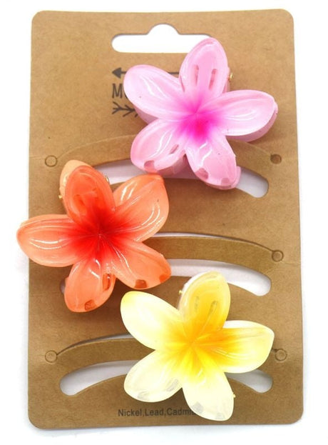 haarklem set 3 stuks kleurige bloemen - KOOS • alles voor je haar