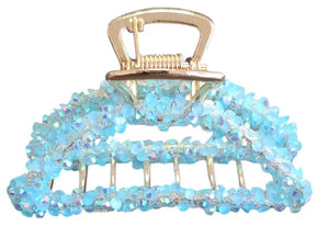 Haarklem sparkle 8cm turqoise - KOOS • alles voor je haar