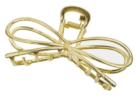 Haarklem strik goud metaal 7,5cm - KOOS • alles voor je haar