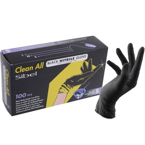Handschoenen Clean All Black Nitrile 100st - KOOS • alles voor je haar