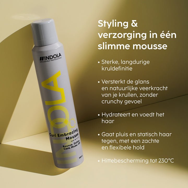 Indola Curl Embracing Mousse 200ml - KOOS • alles voor je haar