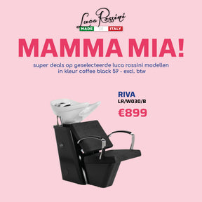 LR Wasunit Riva Zwart - MAMMA MIA - KOOS • alles voor je haar