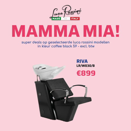 LR Wasunit Riva Zwart - MAMMA MIA - KOOS • alles voor je haar