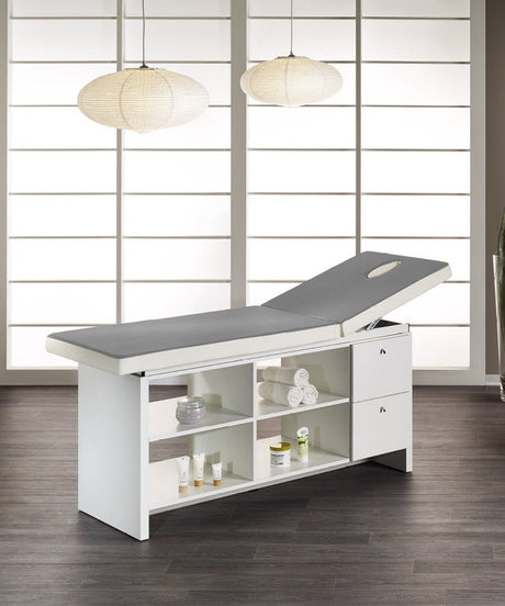MB Eden Massage Bed White Ash Cabinet - KOOS • alles voor je haar