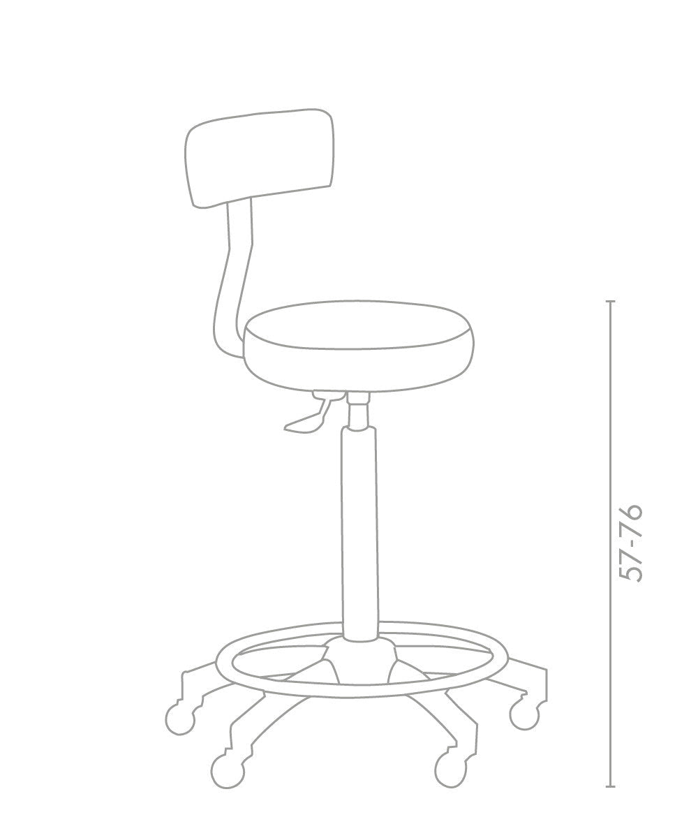 MB Montana Stool With Backrest - KOOS • alles voor je haar