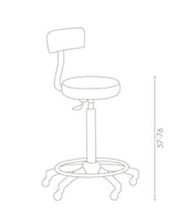 MB Montana Stool With Backrest - KOOS • alles voor je haar