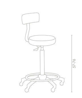 MB Montana Stool With Backrest - KOOS • alles voor je haar