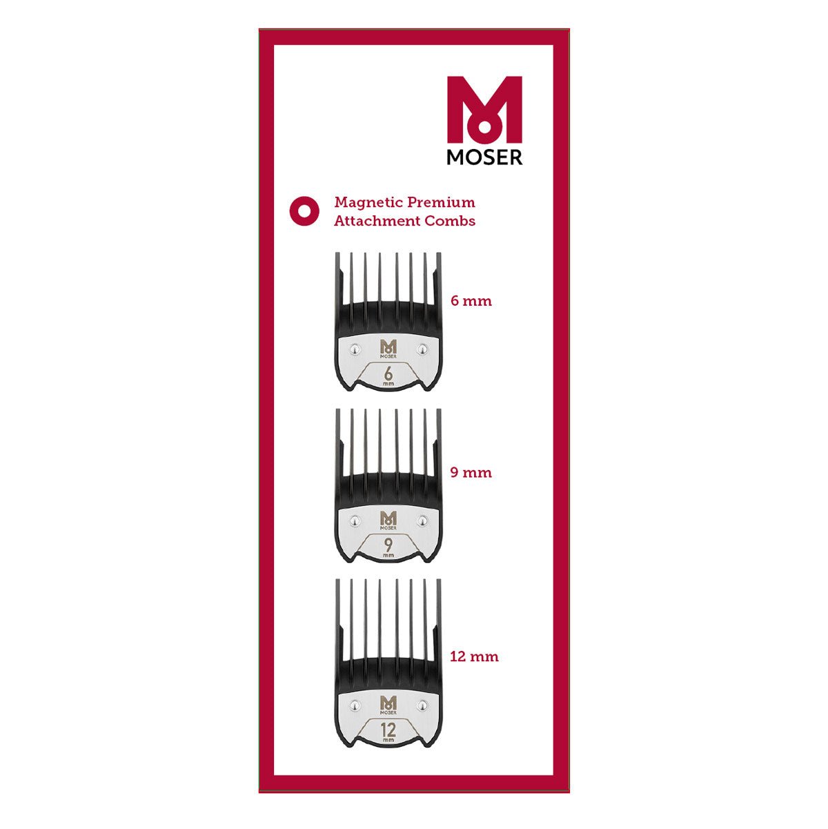 Moser Set Magnetic Premium Opzetkammen S 3st - KOOS • alles voor je haar